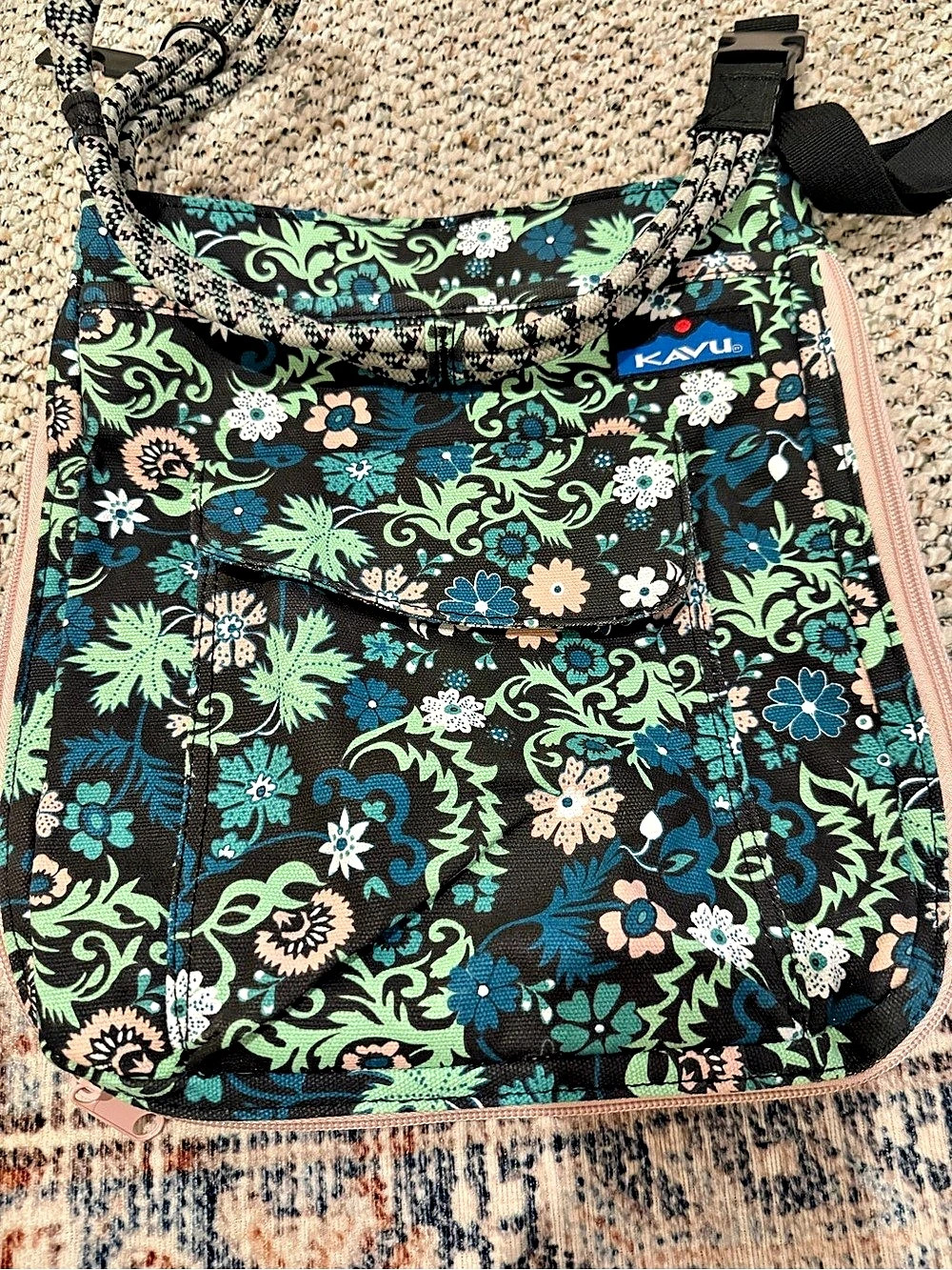 KAVU Rope Bag Floral Crossbody
